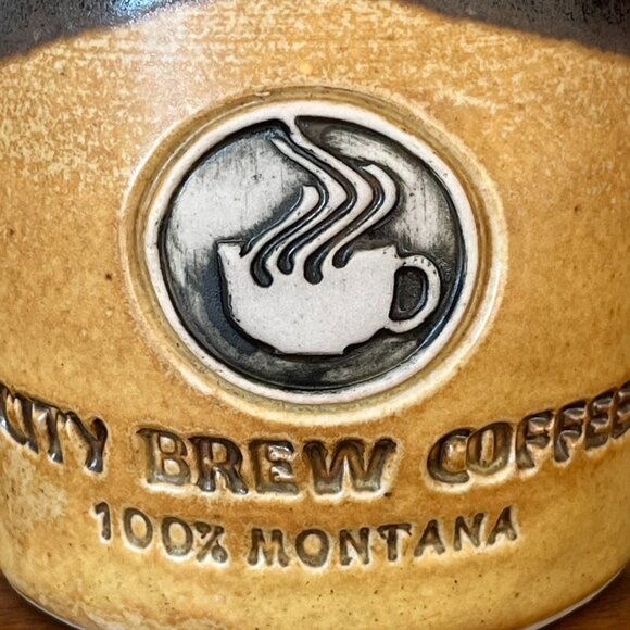 Cold Mountain Pottery "City Brew Coffee Mug 100% Montana" Billings 2004 Handmade - Picture 6 of 12